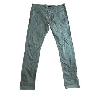 Paul Smith Tapered Fit Khaki Green Garment-Dyed Cotton Jeans